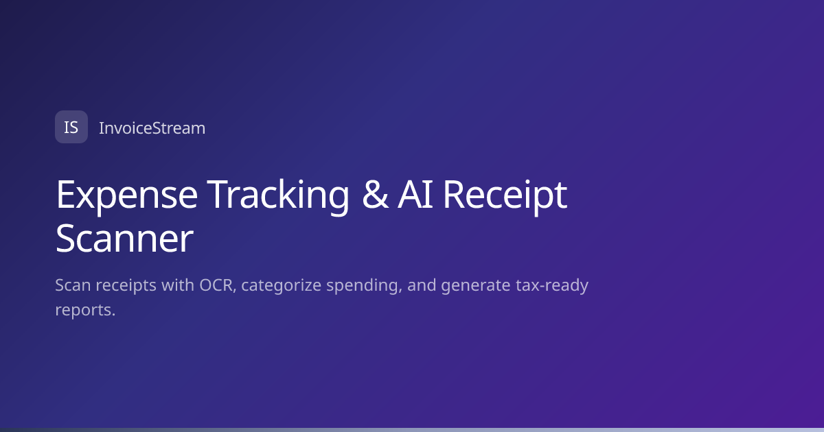 Expense Tracking & AI Receipt Scanner