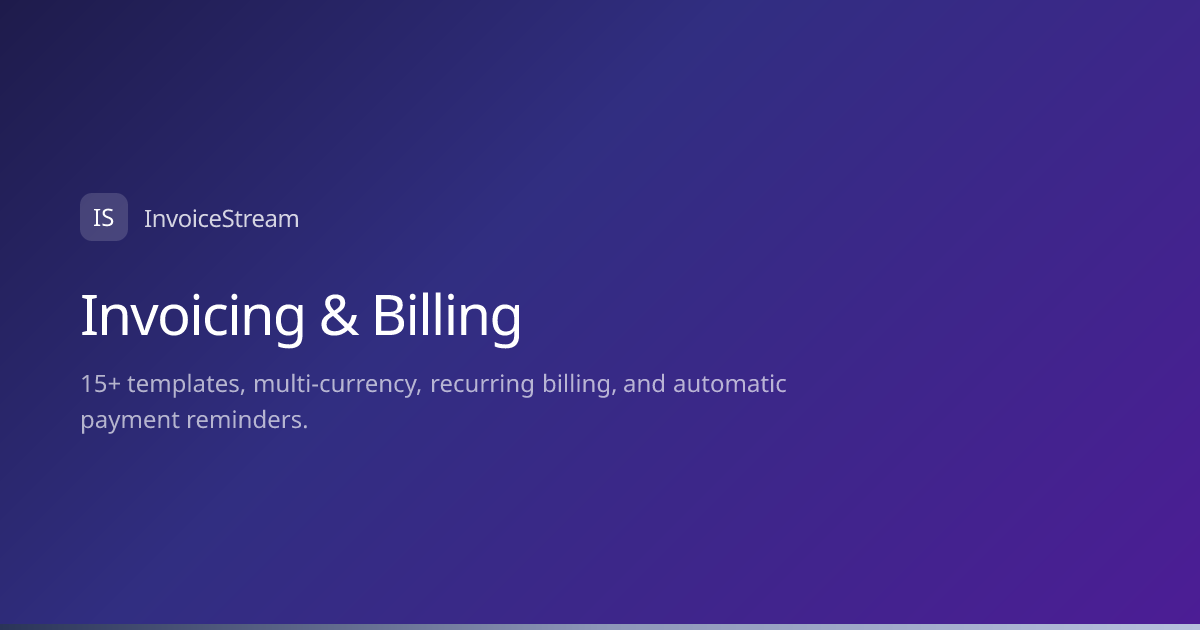 Invoicing & Billing